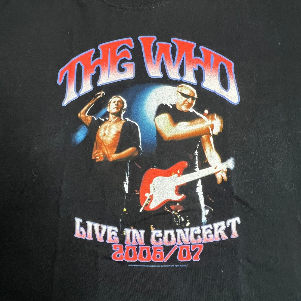 The Who Live in Concert 2006/2007 Black Band Tee XL